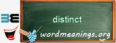 WordMeaning blackboard for distinct